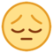 Pensive Face emoji on HTC